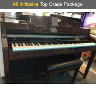 Used Yamaha CLP380 Polished Mahogany Digital Piano Complete Package